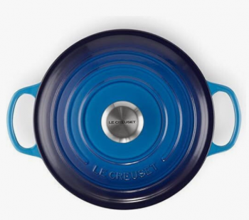 Le Creuset Signature Round Casserole 24 cm azure blue1